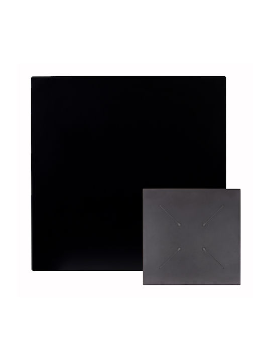HomeMarkt Τετράγωνη Επιφάνεια Τραπεζιού HPL Μαυρο 80x80cm HM5839.21