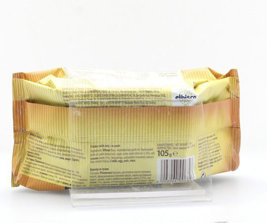 Allatini Crackers Elite Crackers Mediterranean Natural with Sesame with with 60% Cacao and Salt 105gr
