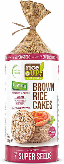 RiceUp Ρυζογκοφρέτες Brown Rice Cakes Chocolate Χωρίς Γλουτένη 120gr