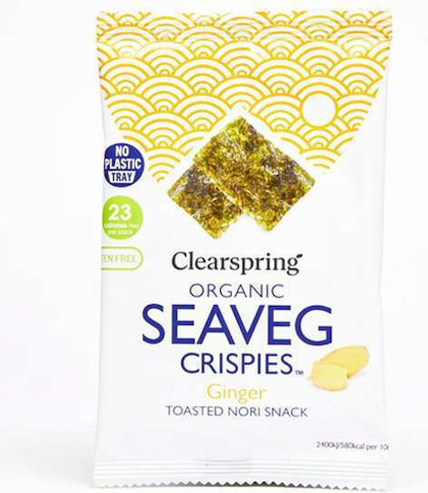 Clearspring Gustări sărate ecologice Crispies cu cu 60% Cacao și Sare Fără gluten 4gr