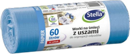 Stella Müllsäcke mit Griffen 60l 14x59cm 14 Stück Blau