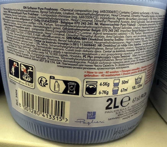 Felce Azzurra Μαλακτικό Ανάσα Φρέσκου Αέρα 40 Μεζούρες