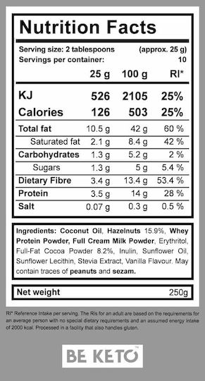 Beketo Keto Cream Chocolate King 250g