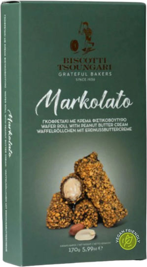 Markolato Waffel Erdnussbuttercreme 170g Biscotti Tsoungari