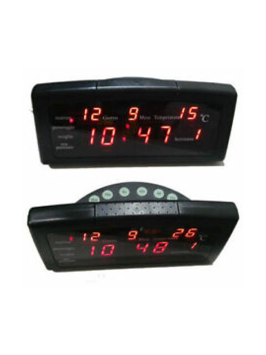 Tischuhr Digital LED Schwarz 5166