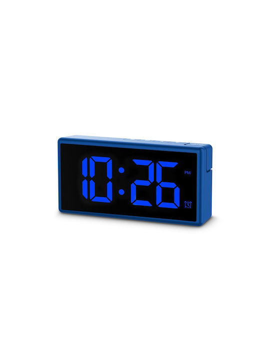 HAMA Tischuhr Digital mit Wecker Blau 00222209