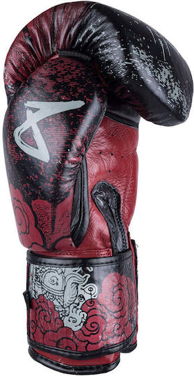 8 Weapons Boxing Gloves Leather Competition Black