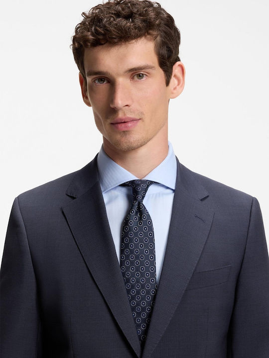 Winter Men's Groom's Suit with Slim Fit Blue