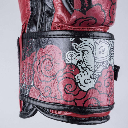 8 Weapons Boxing Gloves Leather Competition Black