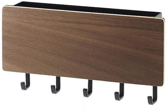 Next Wooden Wall Hanger with 5 Slots Grey 18x3.5x9.5cm 1pc