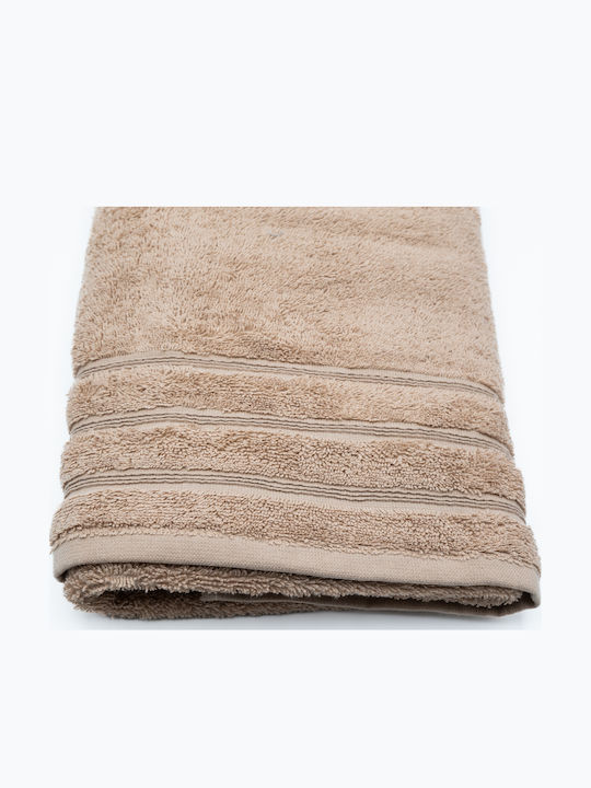 Sidirela Badehandtuch Line 70x140εκ. Beige Gewicht 550gr/m²