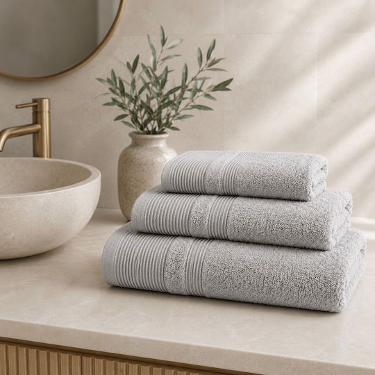 Astron Italy Face Towel 50x90cm Light Gray Weight 600gsm