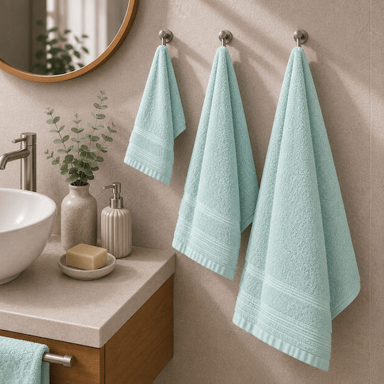 Astron Italy Bath Towels Set 3 pcs Mint Weight 550gsm