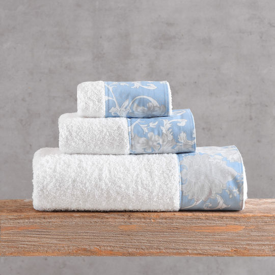 Rythmos Set of Bath Towels 3 pcs Candince Gray-Blue Weight 500gr/m²