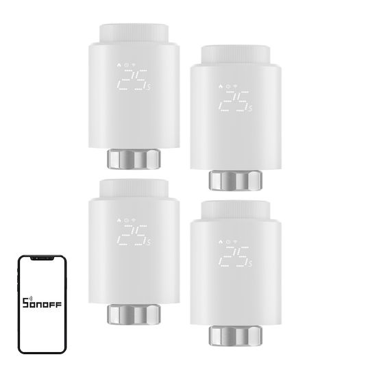 Sonoff Electronic Thermostatic Head with Wi-Fi for Radiator Body 4 Pieces