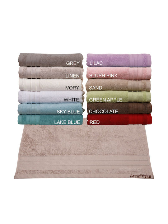 Anna Riska Hand Towel 30x50cm Lilac 3 Pieces Weight 600gsm