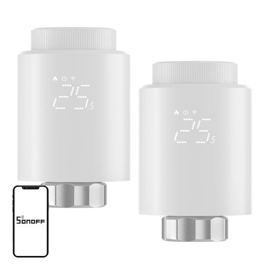 Sonoff Electronic Thermostatic Head with Wi-Fi for Radiator Body 2 Pieces