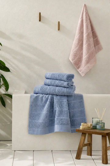 Nima Bath Towel Set 3 pcs Essence Essence Blue Weight 450gsm