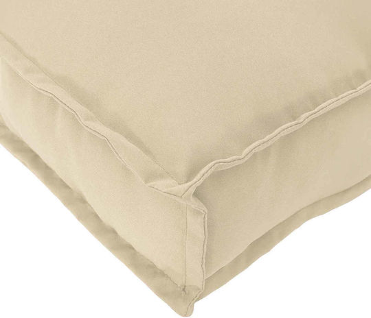 Scaun De Exterior Din Lemn Bej Cu Pernă 120x92x69cm