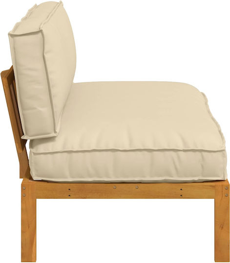 Scaun De Exterior Din Lemn Bej Cu Pernă 120x92x69cm