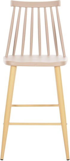 Hocker Bar aus Polypropylen Cappuccino 2Stück 45.5x46x97cm