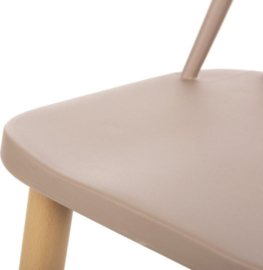 Hocker Bar aus Polypropylen Cappuccino 2Stück 45.5x46x97cm