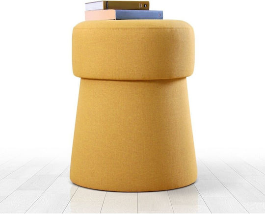 Hocker Für das Wohnzimmer Gepolstert mit Stoff Beans Mustard