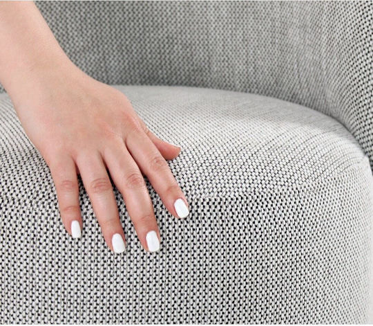 Hocker Für das Wohnzimmer Gepolstert mit Stoff Barren Grey-natural 47x47x66cm