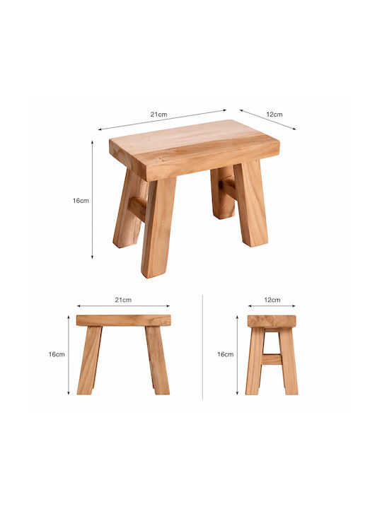 Stool For Living Room Wooden Brown