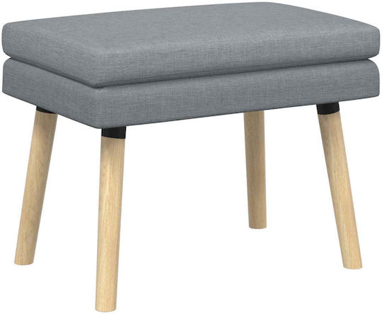 Fabric Upholstered Bench Stool Light Grey 60x40x46cm