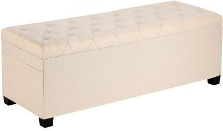 Ταμπουρέ με Αποθηκευτικό Χώρο Μπεζ 110x40x40εκ. Ταμπουρέ με Αποθηκευτικό Χώρο Μπεζ 110x40x40εκ.