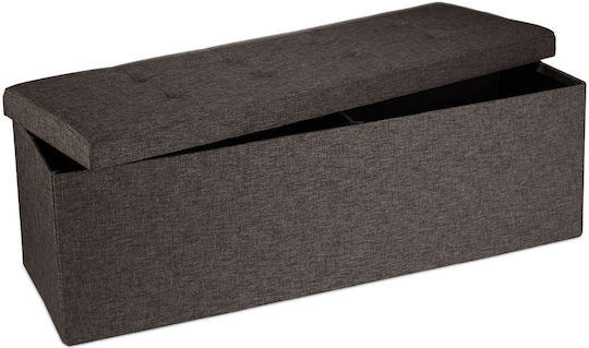 Taburet Pliabil Pentru Camera De Zi Cu Spațiu De Depozitare Maro 38x114x38cm