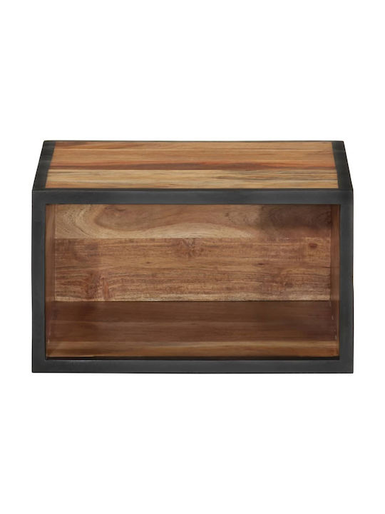 Κομοδίνο από Μασίφ Ξύλο Μπεζ 35x35x20cm