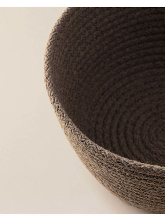 SteweHome Fabric Beige Storage Basket 20x15cm