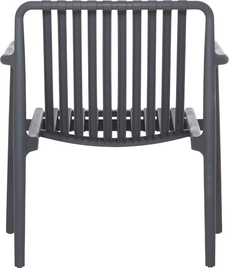 Gartenstühle Außenbereich Polypropylen Lounge Grau 66x77x76cm