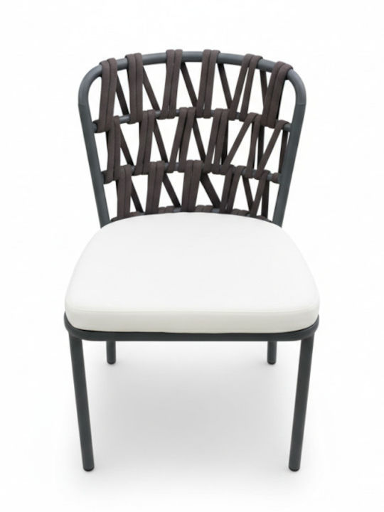 Scaun de exterior Aluminiu Albastru 50x56x78cm