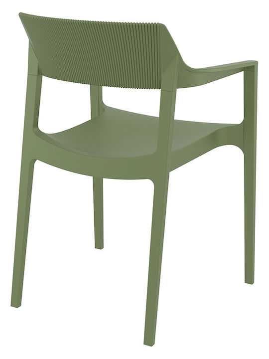 Outdoor Chair Polypropylene Tulum Olive Green 55x52x79cm