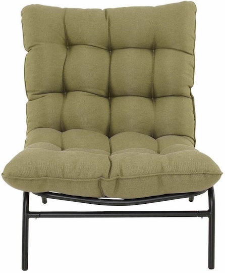 Gartenstühle Metallisch Olive mit Kissen 87x70x77,5cm