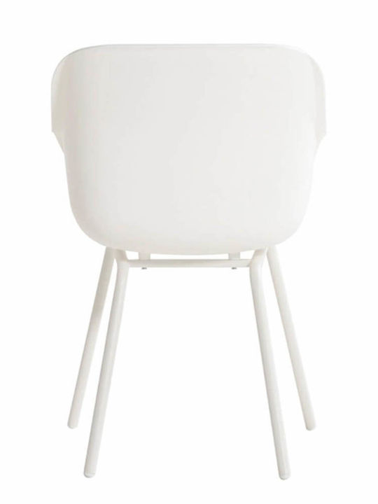 Gartenstühle Kunststoff Weiß 2 Stück 55x58x85cm