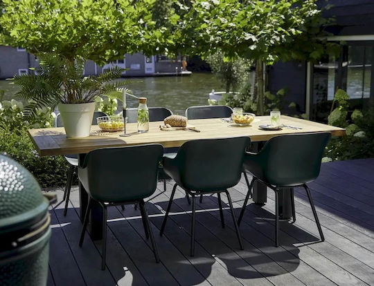 Scaun De Exterior Din Plastic Verde Închis 2 Buc 55x58x85 Cm