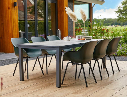 Scaun De Exterior Din Plastic Verde Închis 2 Buc 55x58x85 Cm