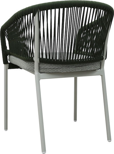 Outdoor Chair Metallic Tondo Off White 62x57x80cm
