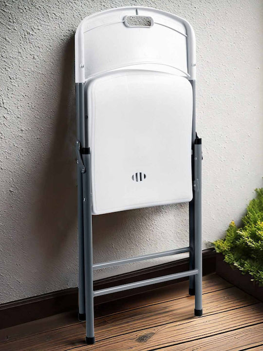 Scaun de catering Plastic Alb 2buc 46x50x80cm