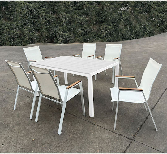 Καρέκλα Virna Άσπρο 61x56x90εκ.