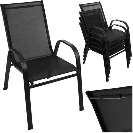 Black Chair 4 Pieces 53.5x72.5x87.5cm Black Chair 4 Pieces 53.5x72.5x87.5cm