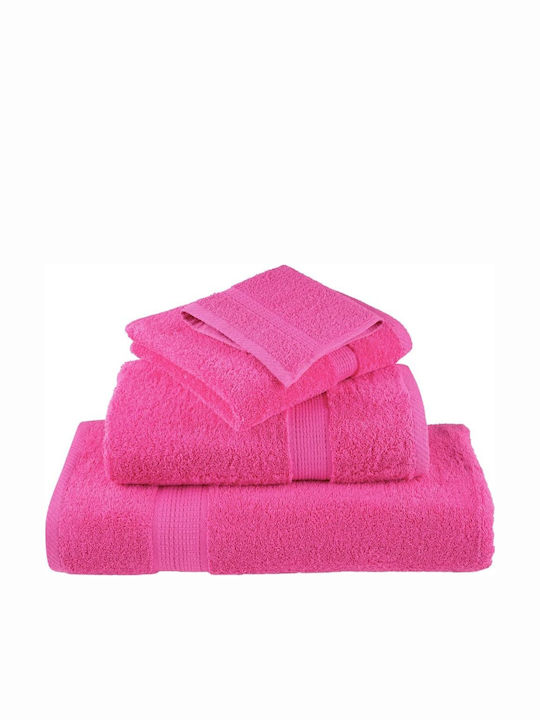 vidaXL Bath Towel Set 4pcs Pink Weight 600gsm