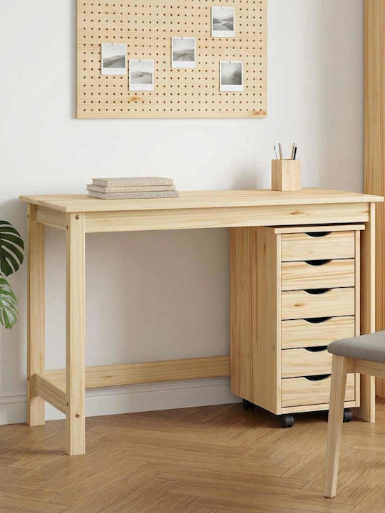 vidaXL Schreibtisch Moss aus Massivholz Braun 112x50x75cm