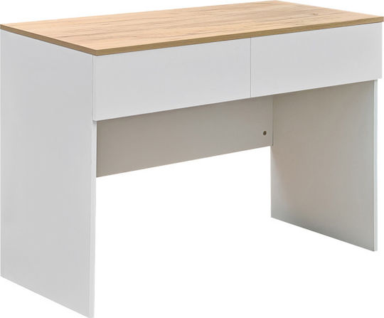 Büroschreibtisch Beleton 100x50x75cm Oak With White Shade Büroschreibtisch Beleton 100x50x75cm Oak With White Shade