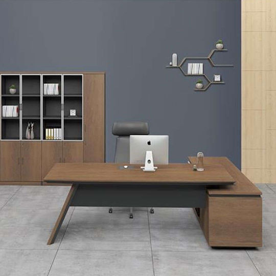 Ъглово Офис бюро Proline 240x200x76 см Кафяво