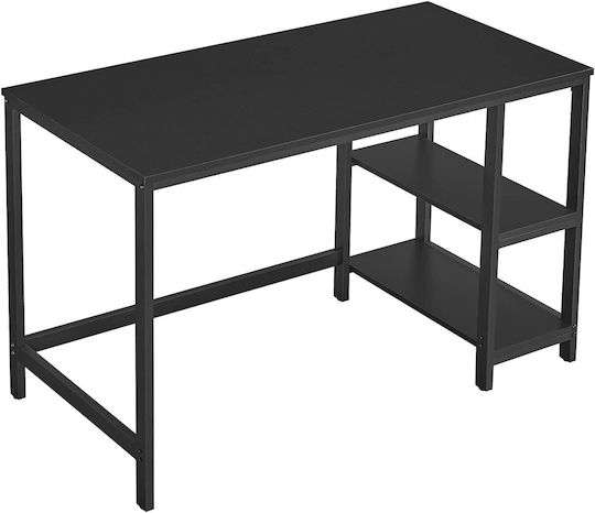 Дървено Черно Бюро С Метални Крака 120x60x75см